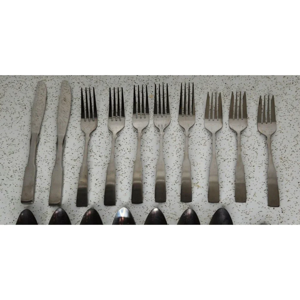 28 Pcs Stanley Roberts Rogers Stainless Steel Flatware Korea Olde Boston